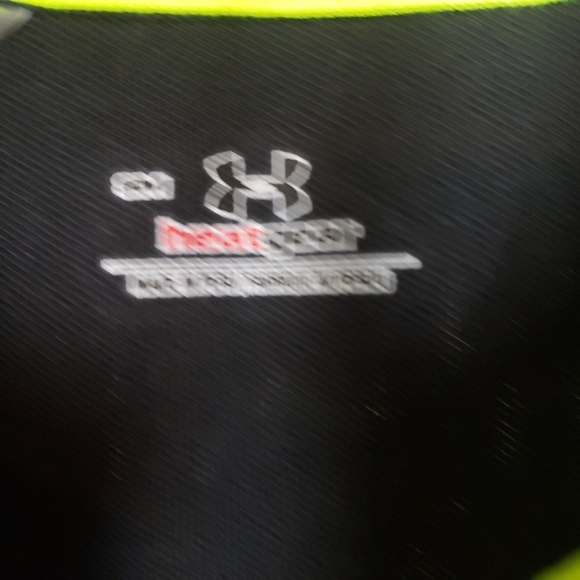 Under Armour Black Pink Green Polo Shirt Heatgear - Picture 8 of 8